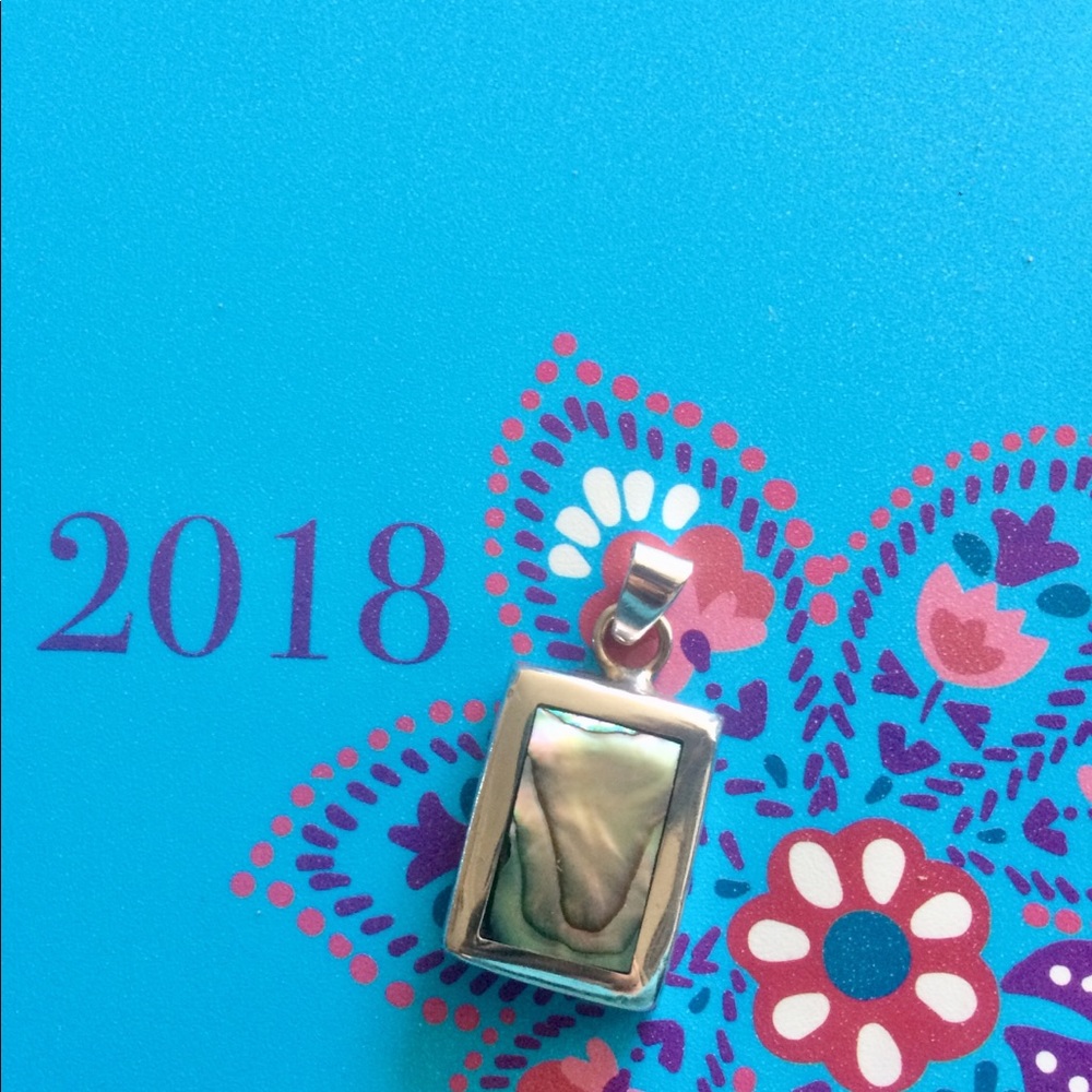 Mother of pearl sterling silver pendant